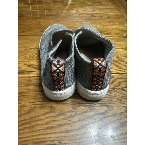 HEY DUDE WOMEN'S PEYTON LINEN canvas tribal GREY SIZE US 10 - Picture 3 of 6